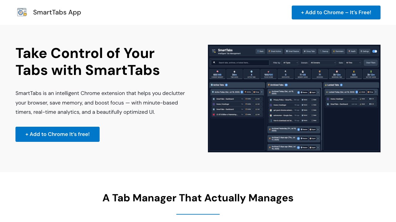 SmartTabs — Browser Tab Manager